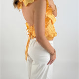 RHINA flæse top, gul