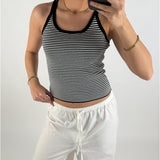 IRENE top, sort/hvid