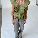 RIKKE top, army