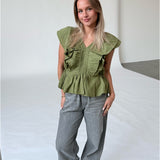 RIKKE top, army