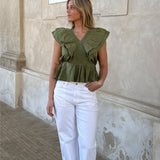 RIKKE flæsetop, army