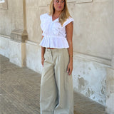 RIKKE flæsetop, hvid