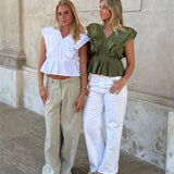 RIKKE flæsetop, army