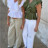 RIKKE flæsetop, hvid