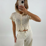 ROSALIE strik top, creme