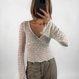 SAFIRA blonde bluse, creme