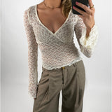 SAFIRA blonde bluse, creme