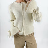 SALIKA strikket cardigan, creme