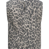 SARAH leopard top grå