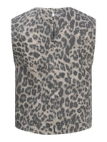 SARAH leopard top grå