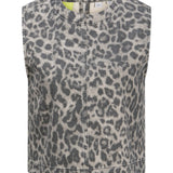SARAH leopard top grå