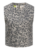 SARAH leopard top grå