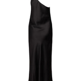 SATEEN kjole sort