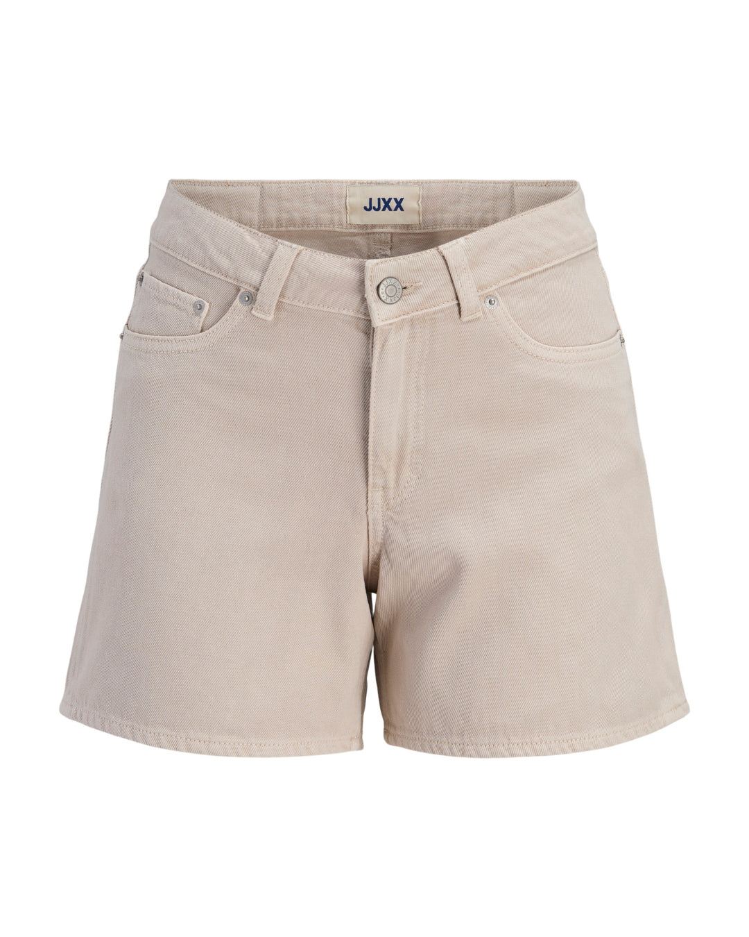 Produktbillede af creme farvede SEVILLE shorts. Set forfra. Fra BySofieSønderby