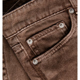 Detaljebillede af brune SEVILLE shorts. Fra BySofieSønderby