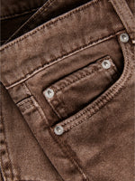 Detaljebillede af brune SEVILLE shorts. Fra BySofieSønderby
