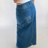 SHELLY maxi nederdel, denim
