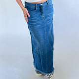 SHELLY maxi nederdel, denim