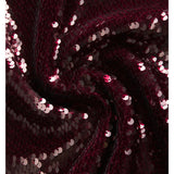 Detaljebillede af bordeaux SIA nederdel med pailletter. Fra BySofieSønderby.