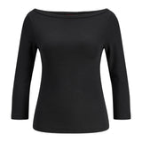 Produktbillede af Star bluse i sort. Set forfra. Fra BySofieSønderby