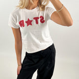 STAR baby tee, hvid