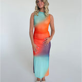 STELLA kjole multi orange