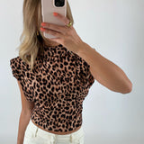 SUNA top, leopard