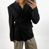 TANYA waisted blazer, sort