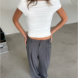 THORA one shoulder top, hvid