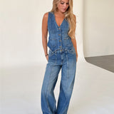 TOKYO wide leg jeans, blå