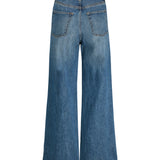 Produktbillede af blå TOKYO jeans med sy detalje. Set bagfra. Fra BySofieSønderby.