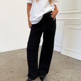 TOKYO jeans med sten, sort