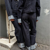 TOKYO wide leg jeans, mørkeblå