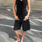 Modelbillede af sorte TOKYO jorts. Set forfra. Fra BySofieSønderby