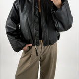 TRUDEA bomber jakke, sort