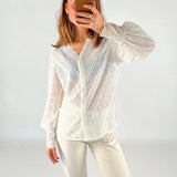 VIBEKE blonde bluse, hvid