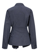 Produktbillede af VIOLA skjorte i navy. Set bagfra. Fra BySofieSønderby