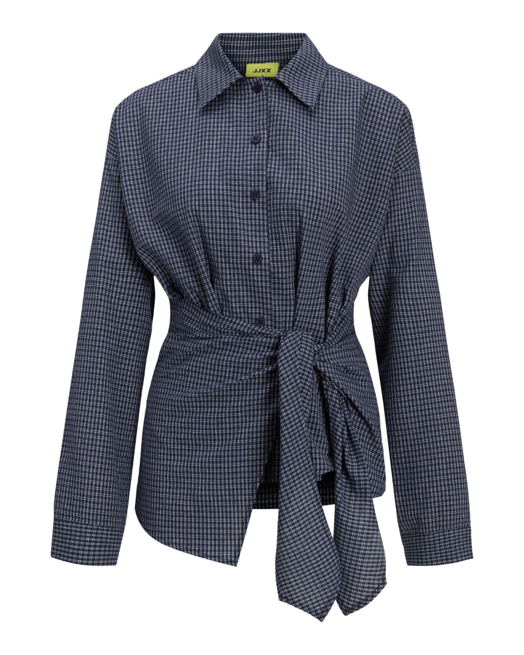 Produktbillede af VIOLA skjorte i navy. Set forfra. Fra BySofieSønderby