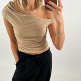 VIVIENNE top, beige