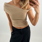 VIVIENNE top, beige