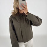 WILMA kort trenchcoat, kaki
