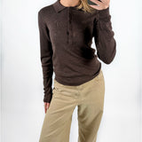 WREN polo strik, brun