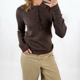 WREN polo strik, brun