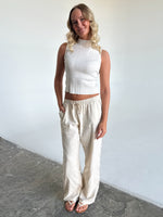 ZARA hørbukser beige