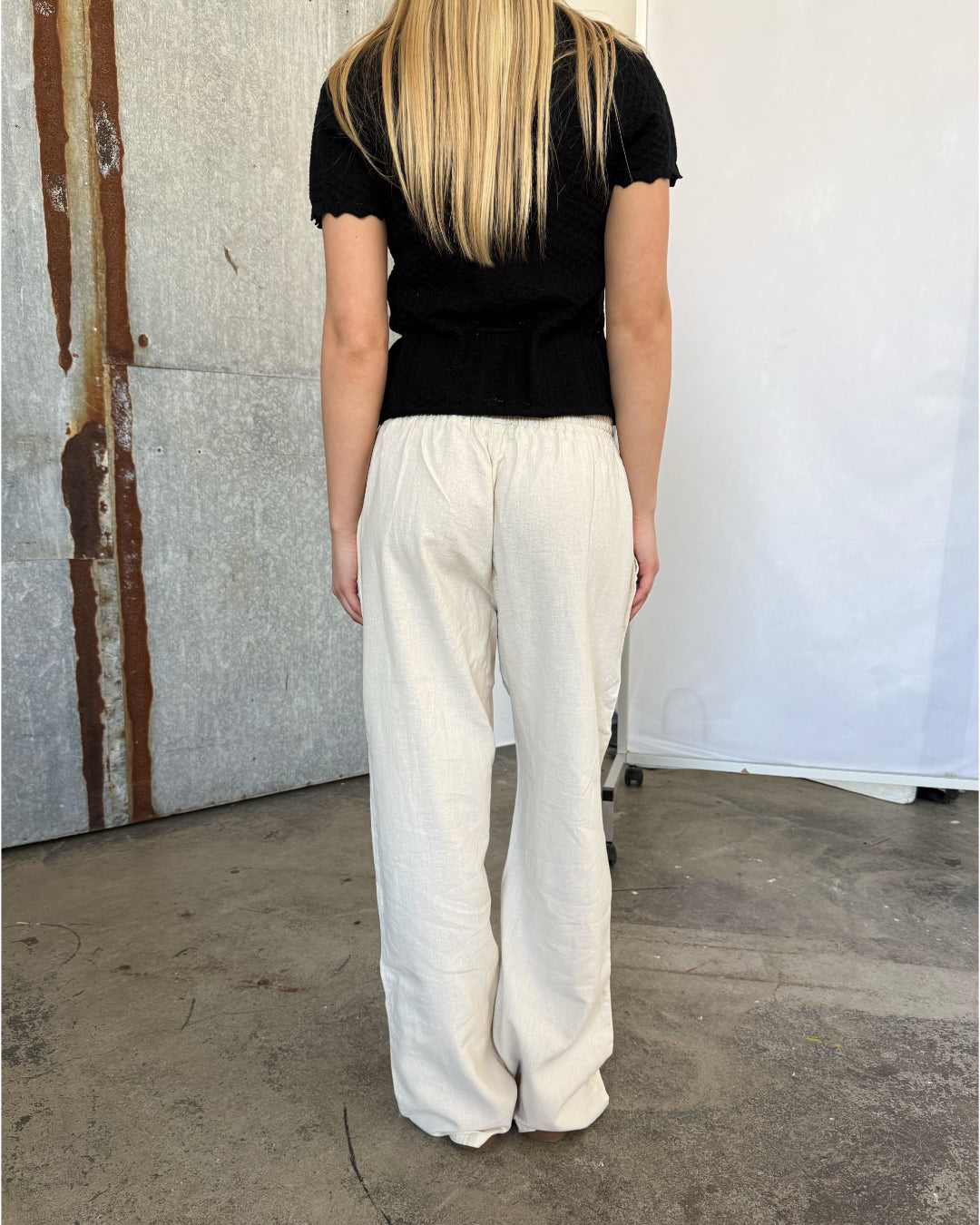 ZARA hørbukser beige