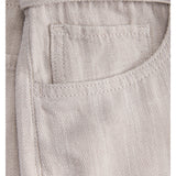 Detaljebillede af beige FIKA bukser. Fra BySofieSønderby