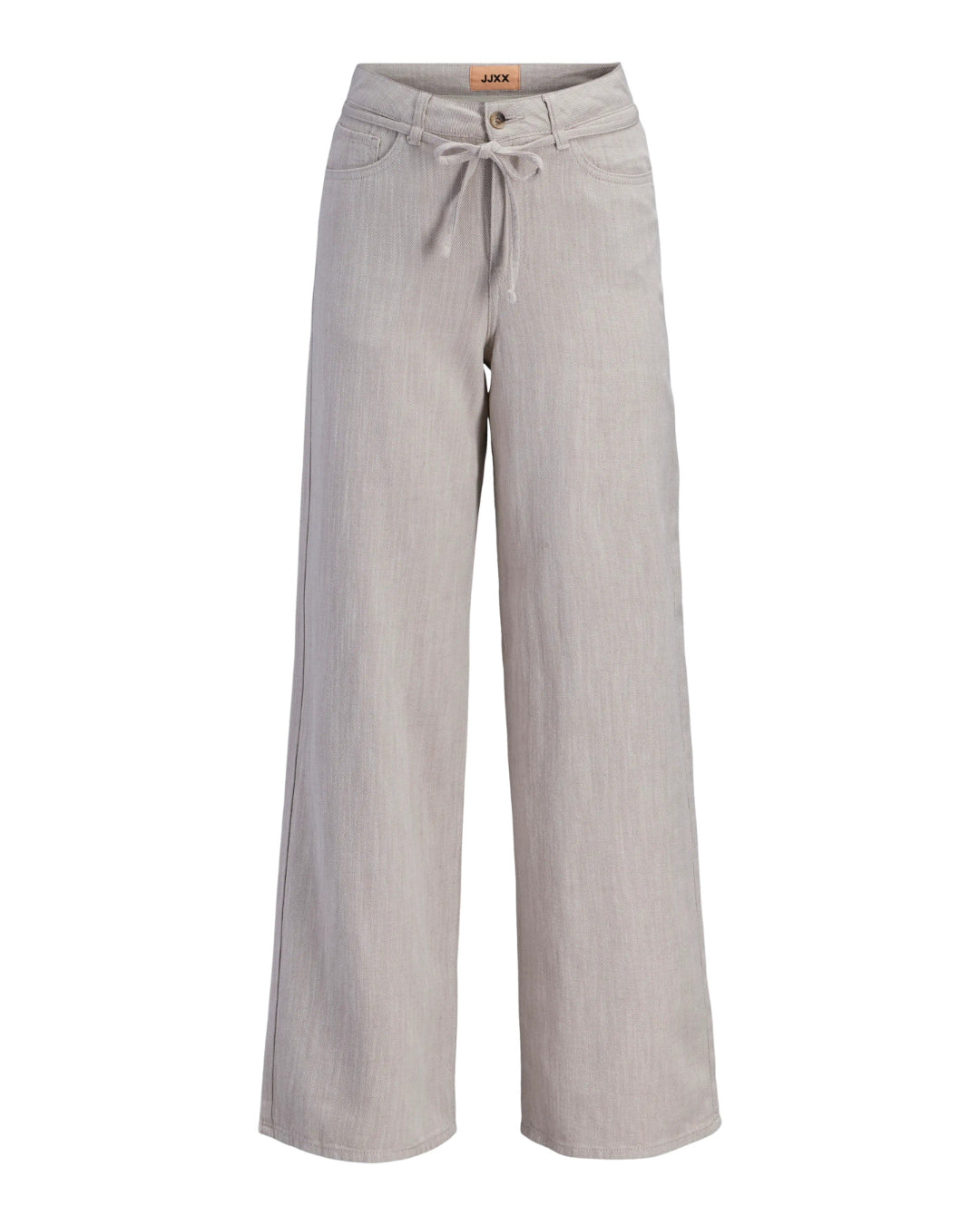 Produktbillede af beige FIKA bukser. Set forfra. Fra BySofieSønderby