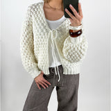 ZOE strik cardigan, hvid
