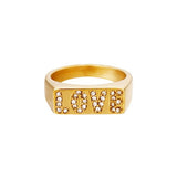 LOVE ring, guldfarvet