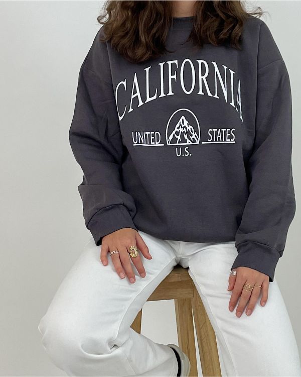 CALIFORNIA US sweatshirt, grå
